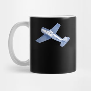 Silver Blue high flyer plane Mug